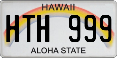 HI license plate HTH999