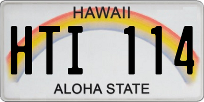 HI license plate HTI114