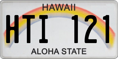 HI license plate HTI121