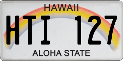 HI license plate HTI127