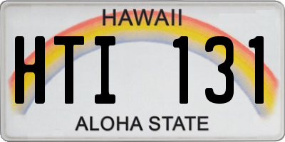 HI license plate HTI131