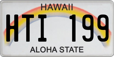 HI license plate HTI199