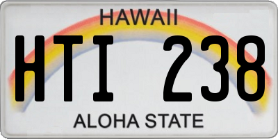 HI license plate HTI238