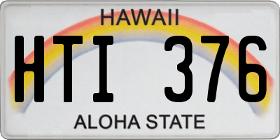 HI license plate HTI376