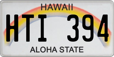 HI license plate HTI394