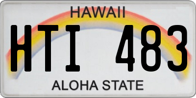 HI license plate HTI483