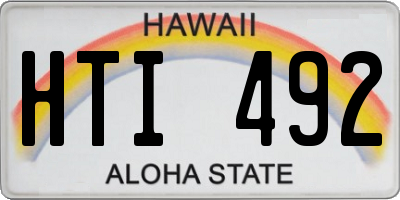 HI license plate HTI492