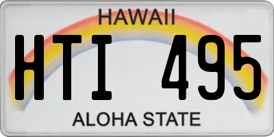 HI license plate HTI495
