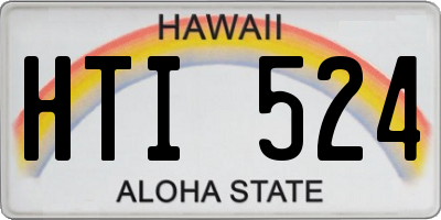 HI license plate HTI524