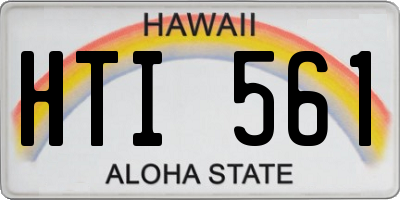 HI license plate HTI561