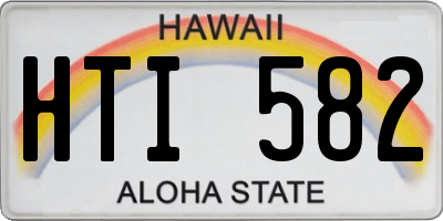 HI license plate HTI582
