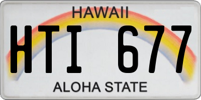 HI license plate HTI677