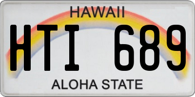 HI license plate HTI689