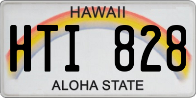 HI license plate HTI828