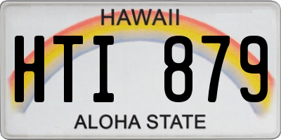 HI license plate HTI879