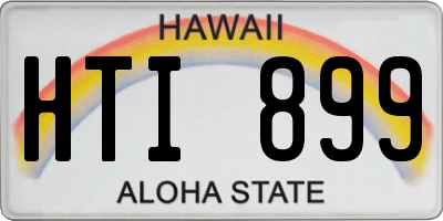 HI license plate HTI899