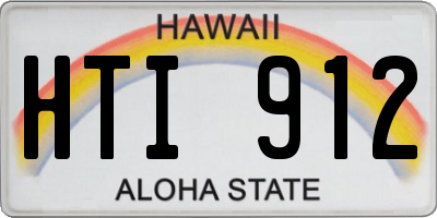 HI license plate HTI912