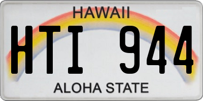 HI license plate HTI944