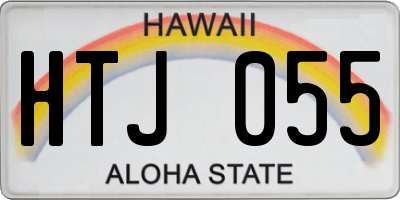 HI license plate HTJ055