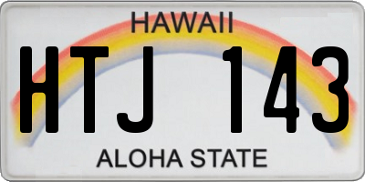 HI license plate HTJ143