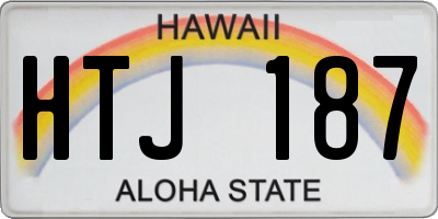 HI license plate HTJ187