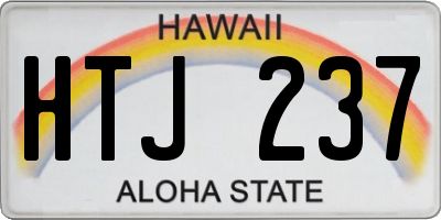 HI license plate HTJ237