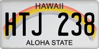 HI license plate HTJ238
