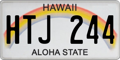 HI license plate HTJ244