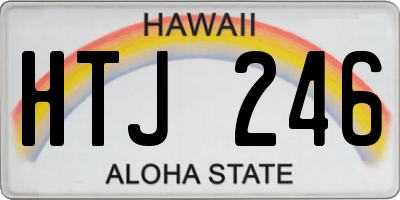 HI license plate HTJ246