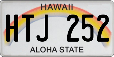 HI license plate HTJ252