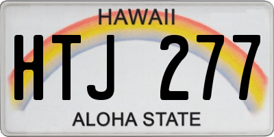HI license plate HTJ277
