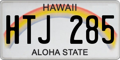 HI license plate HTJ285