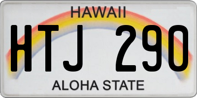 HI license plate HTJ290