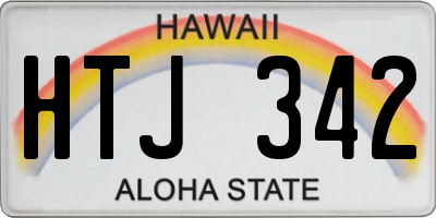 HI license plate HTJ342