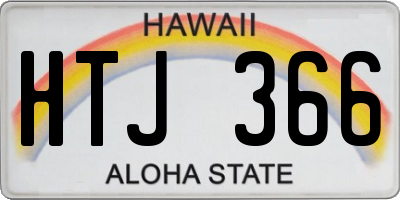 HI license plate HTJ366