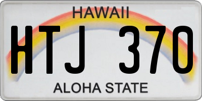 HI license plate HTJ370