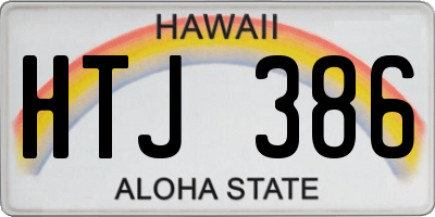 HI license plate HTJ386