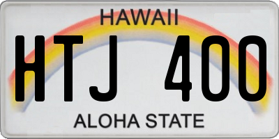 HI license plate HTJ400