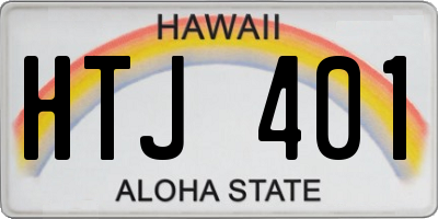 HI license plate HTJ401