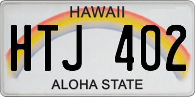 HI license plate HTJ402