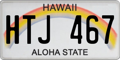 HI license plate HTJ467
