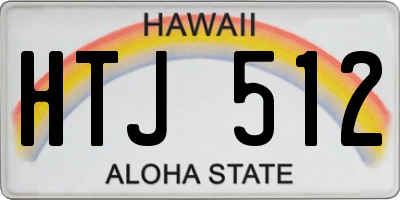 HI license plate HTJ512