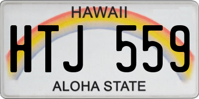 HI license plate HTJ559