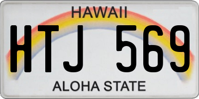 HI license plate HTJ569