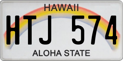 HI license plate HTJ574