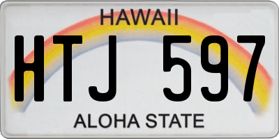 HI license plate HTJ597