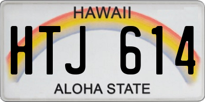 HI license plate HTJ614