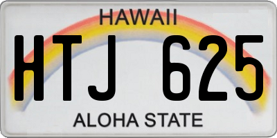 HI license plate HTJ625