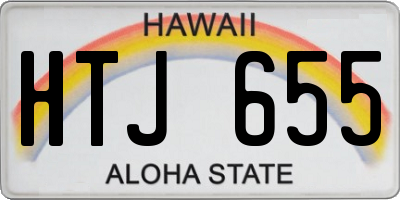 HI license plate HTJ655