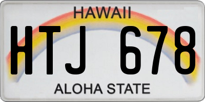 HI license plate HTJ678